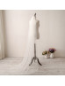 Ivory Plain Edge Tulle Wedding Veil Raw Edge Cathedral Veil